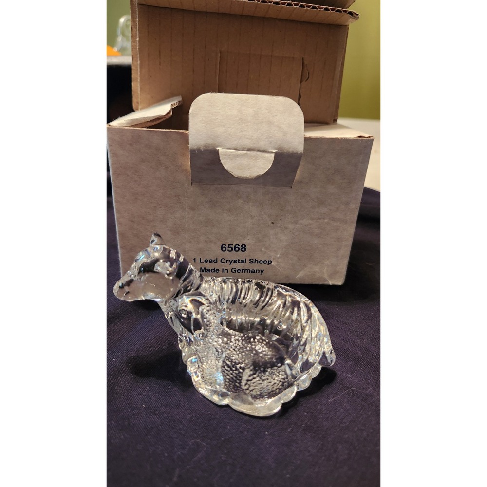 Princess House Sheep Lead Crystal Made In Germany 3.5 Inches Original 6568